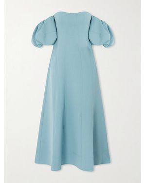 Ulla Johnson Nina Schulterfreies Midikleid Aus Twill - Blau