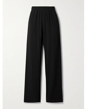 FFORME Maud Crepe Wide-Leg Pants - Black