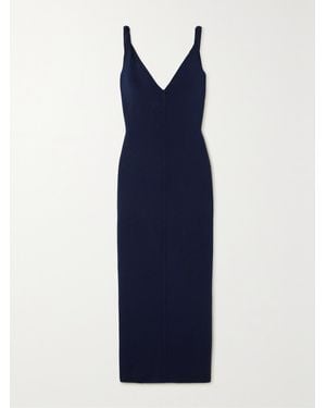 Galvan London Tyra Stretch-Knit Midi Dress - Blue