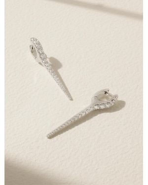 Melissa Kaye Lola Needle Medium Creolen Aus 18 Karat Weißgold Mit Diamanten - Natur