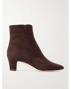 Manolo Blahnik Myconia 50 Suede Ankle Boots - Brown