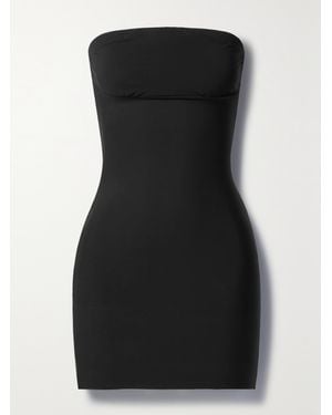 Commando Two-Faced Tech Strapless Stretch-Jersey Slip - Black
