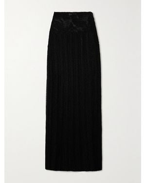 Savannah Morrow Net Sustain Khayal Crocheted Maxi Skirt - Black