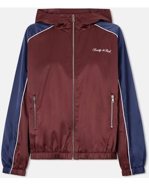 Sporty & Rich Logo-Embroidered Shell Jacket - Purple