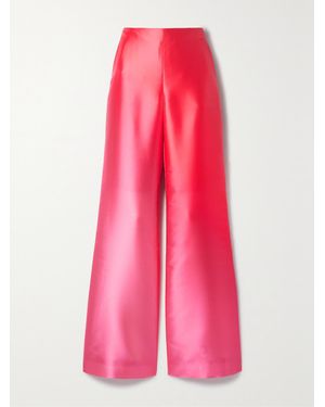 SemSem Dégradé Duchesse-Satin Wide-Leg Trousers - Pink