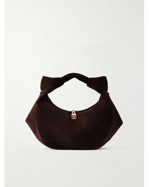 Gabriela Hearst Antonia Mini Suede Shoulder Bag - Black