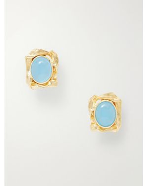 Completedworks Vergoldete Ohrringe Mit Harz - Blau