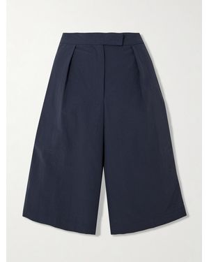 Conner Ives Pleated Woven Shorts - Blue