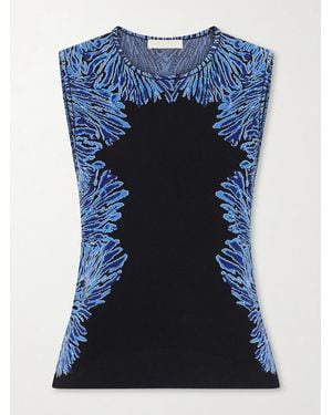 Ulla Johnson Aylin Jacquard-Knit Tank - Blue