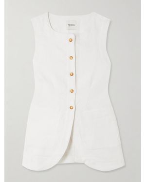 Posse Emma Linen Vest - White