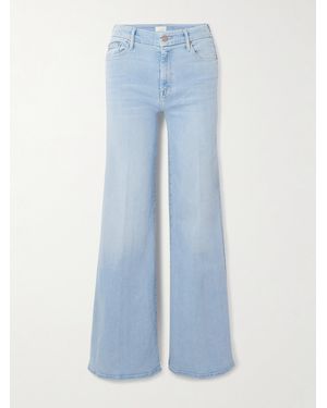 Mother The Roller Sneak High-Rise Wide-Leg Jeans - Blue