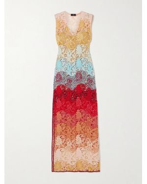 Etro Macramé Maxi Dress - Red