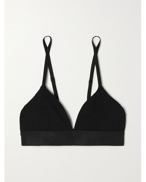 CDLP Net Sustain Stretch-Tencel Lyocell Soft-Cup Triangle Bra - Black