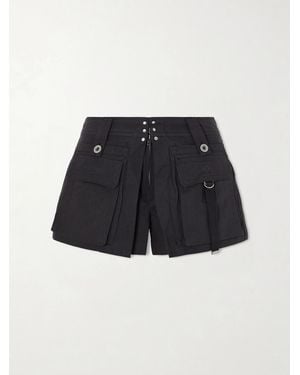 Isabel Marant Barta Cotton Straight-Leg Shorts - Blue