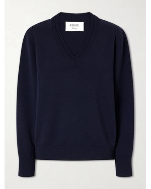 Rohe Stretch-Wool Sweatshirt - Blue