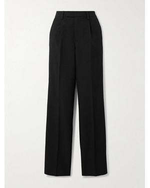 ShuShu/Tong Wool And Silk-Blend Straight-Leg Trousers - Black