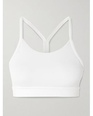 lululemon Flow Y Stretch Recycled Mesh-Trimmed Sports Bra - White