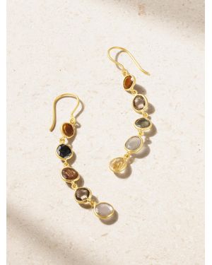 Pippa Small 18-Karat Multi-Stone Earrings - Natural