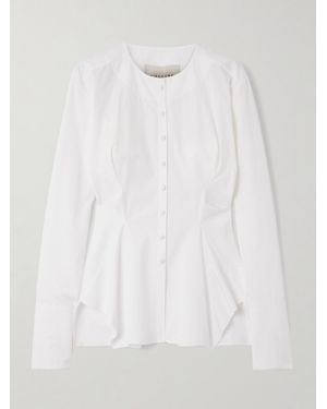 LIBEROWE Lavinia Cotton-Poplin Peplum Blouse - White