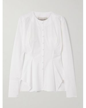 LIBEROWE Lavinia Cotton-Poplin Peplum Blouse - White