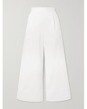 Matteau Net Sustain Organic Cotton-Blend Twill Straight-Leg Pants - White