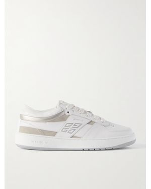 Givenchy G Move Suede-Trimmed Leather Trainers - White