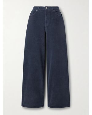 La Ligne Isadora Hose Mit Weitem Bein Aus Cord - Blau
