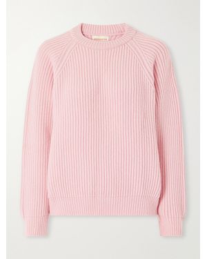 &Daughter Ribbed Mélange Wool Jumper - Pink