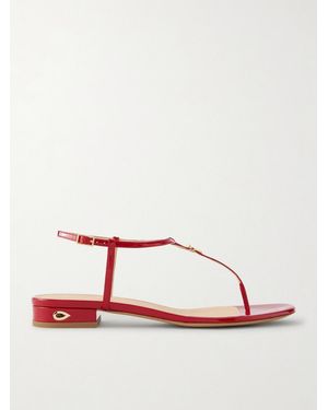 Jennifer Chamandi Pietro 20 Patent-Leather Sandals - Red