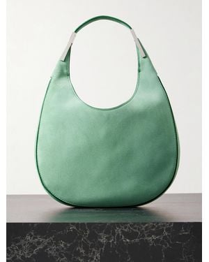 SAVETTE Florence Small Suede Shoulder Bag - Green