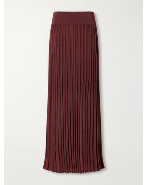 Zimmermann Clash Striped Jersey Midi Skirt - Purple