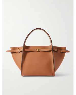 Tod's Tim Textured-Leather Tote - Braun