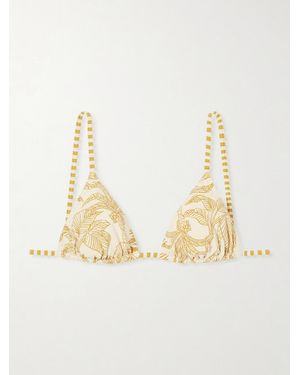 Eres Voyage Hamac Printed Triangle Bikini Top - Natural