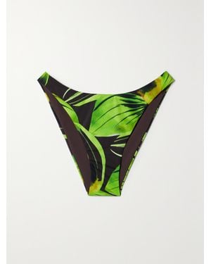 Louisa Ballou Bikini-Höschen Aus Bedrucktem Stretch-Material - Grün