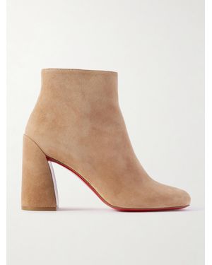 Christian Louboutin Turela 85 Suede Ankle Boots - Natural