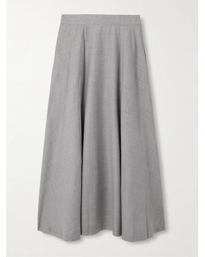 Sa Su Phi Lauren Frayed Wool Maxi Skirt - Grey