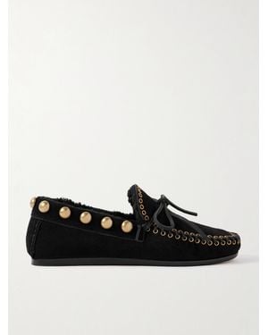 Isabel Marant Fitza Loafers Aus Veloursleder Mit Verzierungen - Schwarz