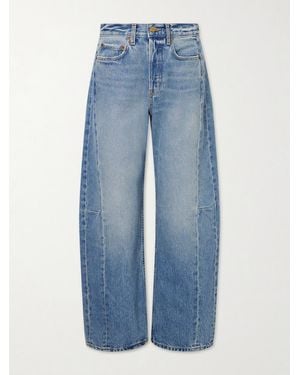 B Sides Slim Lasso Mid-Rise Wide-Leg Jeans - Blue