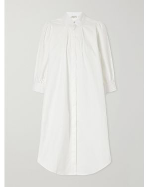 Maison Mayle Valdi Cotton Jacquard-Poplin Midi Dress - White
