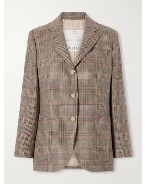 Giuliva Heritage The Andrea Prince Of Wales Wool And Cashmere-Blend Blazer - Brown
