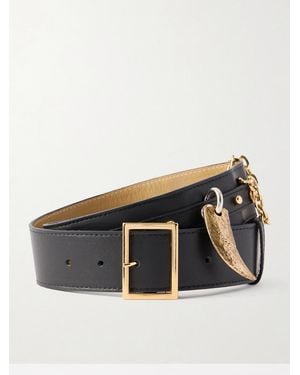 Maison Mayle Del Rio Embellished Leather Waist Belt - Schwarz