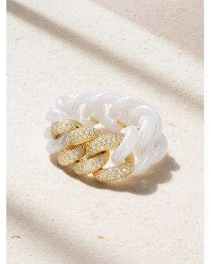 SHAY 18-Karat, Ceramic And Diamond Ring - Natural