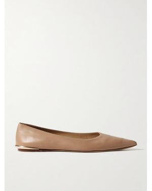 Gabriela Hearst Fleur Ballerinas Aus Leder Mit Verzierungen - Natur