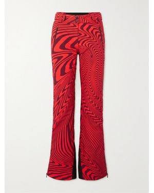 Aztech Mountain Ed Curtis Printed Padded Stretch Ski Trousers - Red
