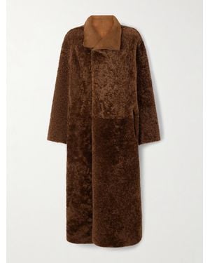Nour Hammour Manteau Réversible En Peau Lainée Birthday - Marron