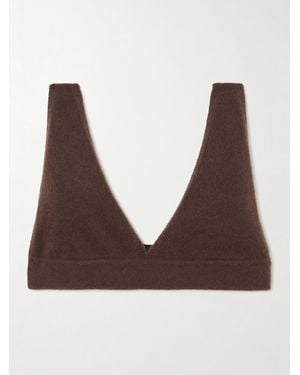 ÉTERNE Willa Cashmere Bralette - Brown