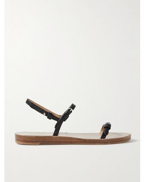 Gabriela Hearst Steward Leather Slingback Sandals - Black