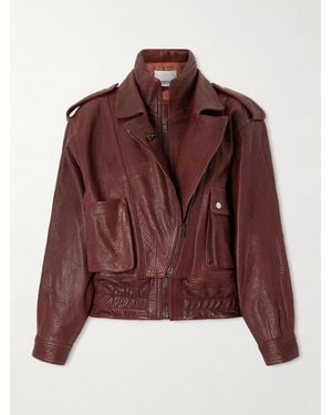 Isabel Marant Aneli Mehrlagige Jacke Aus Strukturiertem Leder - Braun