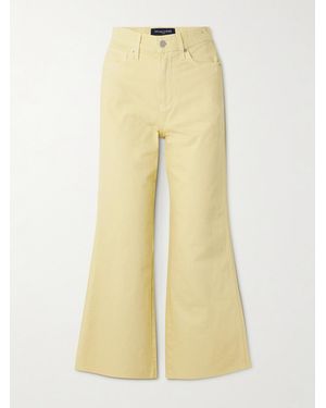 Veronica Beard Taylor High-Rise Flared Jeans - Yellow