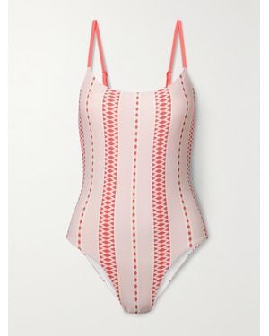 lemlem Jemari Badeanzug Aus Stretch-Jacquard - Pink